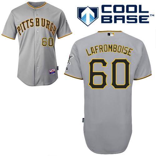 Bobby LaFromboise #60 MLB Jersey-Pittsburgh Pirates Men's Authentic Road Gray Cool Base Baseball Jersey